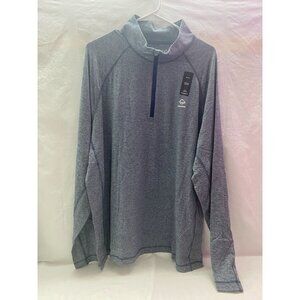 NWT Wolverine Men's Sun-Stop Eco UPF 50+ Pullover Zip Top XL Navy Heather